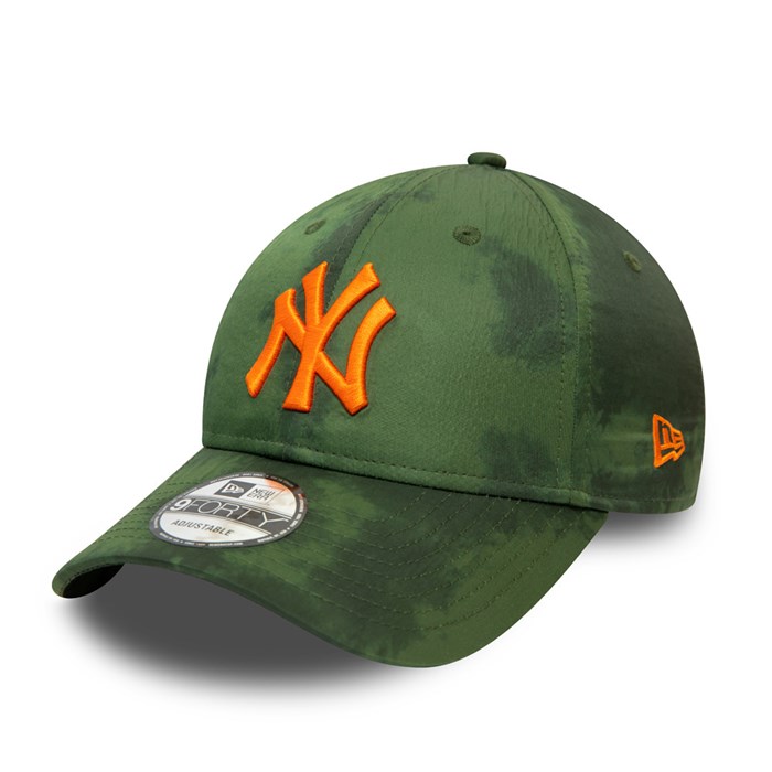 New York Yankees Tie Dye Print 9FORTY Lippis Vihreä - New Era Lippikset Tukkukauppa FI-472603
